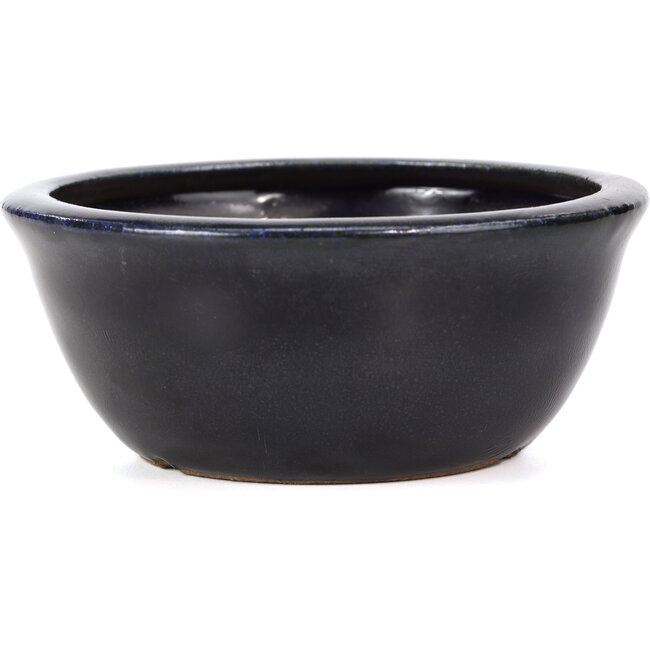 Lotus blue bonsai pot by Hattori - 128 x 128 x 38 mm