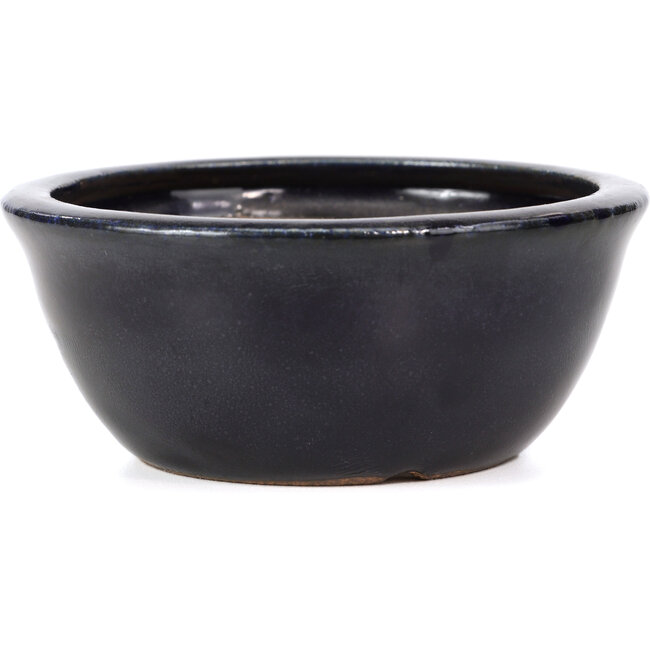 Lotus blue bonsai pot by Hattori - 128 x 128 x 38 mm