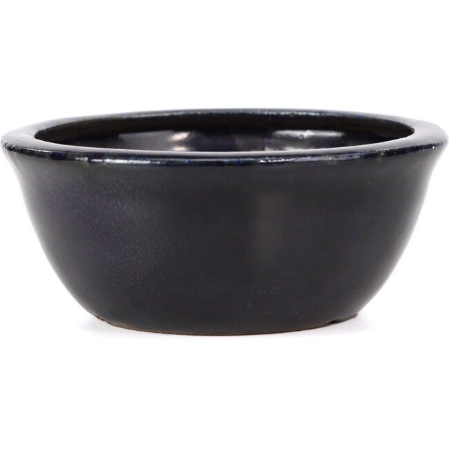 Lotus blue bonsai pot by Hattori - 128 x 128 x 38 mm