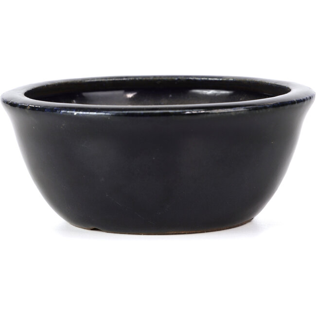 Lotus blue bonsai pot by Hattori - 128 x 128 x 38 mm