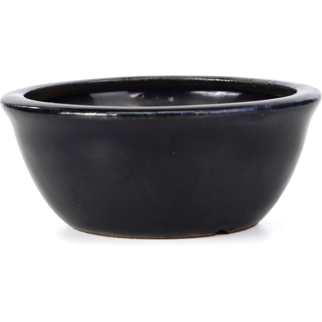 Lotus blue bonsai pot by Hattori - 128 x 128 x 38 mm