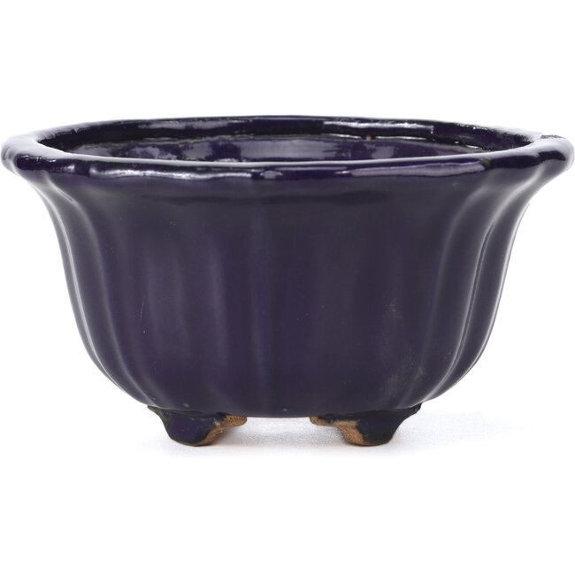 Pot à bonsaï Lotus bleu par Hattori - 127 x 127 x 72 mm