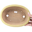 Oval yellow bonsai pot by Hattori - 224 x 167 x 45 mm