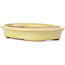 Oval yellow bonsai pot by Hattori - 131 x 104 x 23 mm