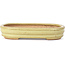 Rectangular yellow bonsai pot by Hattori - 128 x 90 x 25 mm