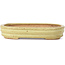 Rechteckige gelbe Bonsaischale von Hattori - 128 x 90 x 25 mm
