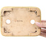Maceta de bonsái amarilla rectangular de Hattori - 148 x 113 x 48 mm