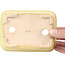 Pot à bonsaï rectangulaire jaune par Hattori - 129 x 94 x 34 mm