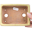 Pot à bonsaï rectangulaire jaune par Hattori - 129 x 94 x 34 mm