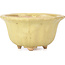 Lotus yellow bonsai pot by Hattori - 130 x 126 x 72 mm