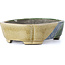 Rectangular beige bonsai pot by Terahata Satomi Mazan - 161 x 125 x 45 mm