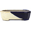 Rectangular blue bonsai pot by Terahata Satomi Mazan - 160 x 120 x 45 mm