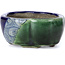 Mokko blue bonsai pot by Terahata Satomi Mazan - 101 x 87 x 40 mm