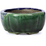 Mokko blue bonsai pot by Terahata Satomi Mazan - 101 x 87 x 40 mm