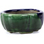 Mokko blue bonsai pot by Terahata Satomi Mazan - 101 x 87 x 40 mm