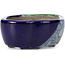 Mokko blue bonsai pot by Terahata Satomi Mazan - 101 x 87 x 40 mm