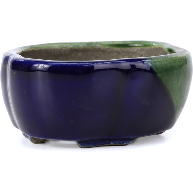 Pot à bonsaï Mokko vert par Terahata Satomi Mazan - 101 x 87 x 40 mm