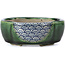 Pot à bonsaï Mokko vert par Terahata Satomi Mazan - 101 x 87 x 40 mm