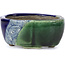 Pot à bonsaï bleu Mokko par Terahata Satomi Mazan - 101 x 87 x 40 mm