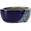 Mokko blue bonsai pot by Terahata Satomi Mazan - 101 x 87 x 40 mm