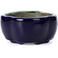Pot à bonsaï bleu Mokko par Terahata Satomi Mazan - 101 x 87 x 40 mm