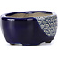 Pot à bonsaï bleu Mokko par Terahata Satomi Mazan - 101 x 87 x 40 mm