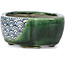 Pot à bonsaï Mokko vert par Terahata Satomi Mazan - 101 x 87 x 40 mm