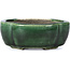 Mokko green bonsai pot by Terahata Satomi Mazan - 101 x 87 x 40 mm