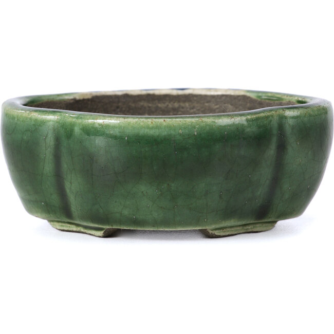 Pot à bonsaï Mokko vert par Terahata Satomi Mazan - 101 x 87 x 40 mm