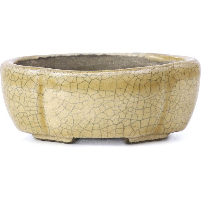 Maceta de bonsái Mokko beige de Terahata Satomi Mazan - 101 x 87 x 40 mm