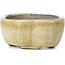 Mokko beige bonsai pot by Terahata Satomi Mazan - 101 x 87 x 40 mm