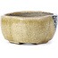 Mokko beige bonsai pot by Terahata Satomi Mazan - 101 x 87 x 40 mm