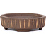 Round unglazed bonsai pot by Terahata Satomi Mazan - 75 x 75 x 22 mm