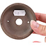 Ronde ongeglazuurde bonsaipot van Terahata Satomi Mazan - 75 x 75 x 22 mm