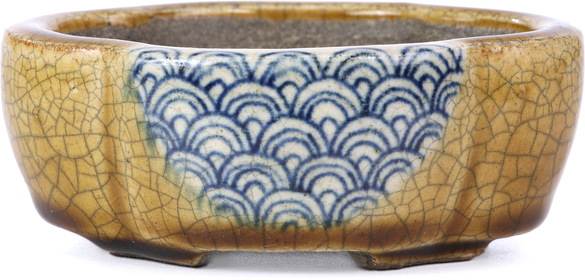 K&K - Vaso per bonsai con base inferiore, 29 x 18 x 7 cm (L x P x A), adatto per esterni in ceramica pesante
