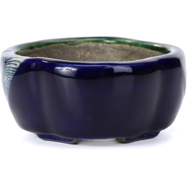 Pot à bonsaï Mokko vert par Terahata Satomi Mazan - 101 x 87 x 40 mm