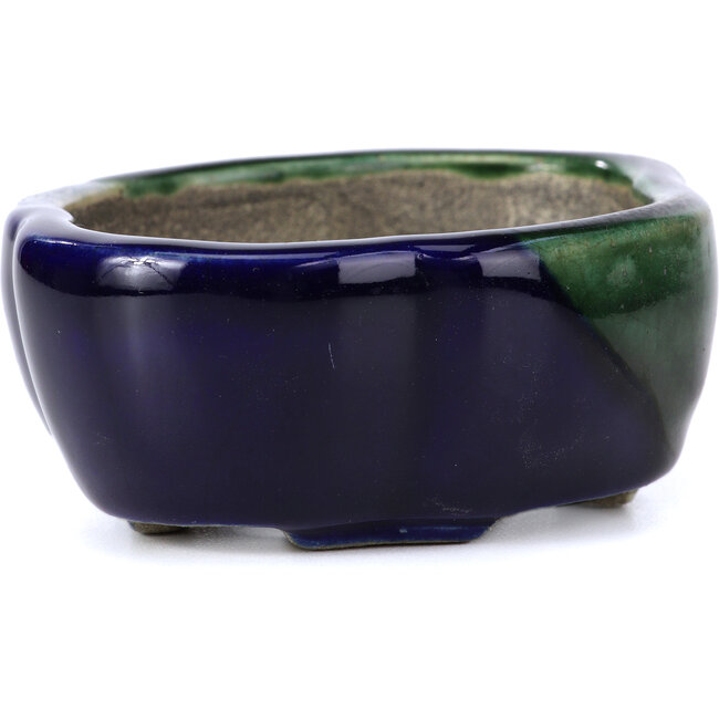 Mokko groene bonsaipot van Terahata Satomi Mazan - 101 x 87 x 40 mm