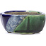 Mokko blue bonsai pot by Terahata Satomi Mazan - 101 x 87 x 40 mm