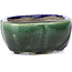 Mokko blue bonsai pot by Terahata Satomi Mazan - 101 x 87 x 40 mm