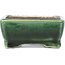 Maceta de bonsái verde rectangular de Terahata Satomi Mazan - 87 x 65 x 37 mm
