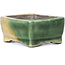 Rectangular beige bonsai pot by Terahata Satomi Mazan - 87 x 65 x 37 mm