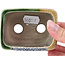 Rechteckige beige Bonsaischale von Terahata Satomi Mazan - 87 x 65 x 37 mm