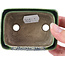 Pot à bonsaï rectangulaire vert par Terahata Satomi Mazan - 87 x 65 x 37 mm