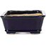 Rectangular blue bonsai pot by Hattori - 142 x 105 x 42 mm