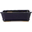 Rectangular blue bonsai pot by Hattori - 142 x 105 x 42 mm