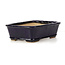 Rectangular blue bonsai pot by Hattori - 142 x 105 x 42 mm