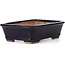Pot à bonsaï rectangulaire bleu par Hattori - 135 x 101 x 38 mm