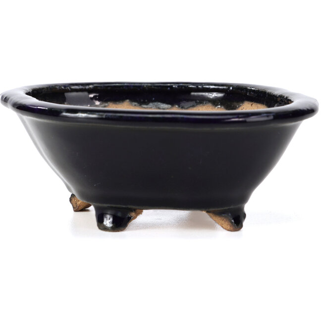 Maceta de bonsái azul Mokko de Hattori - 133 x 114 x 47 mm