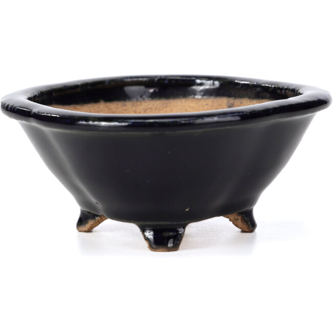 Maceta de bonsái azul Mokko de Hattori - 133 x 114 x 47 mm