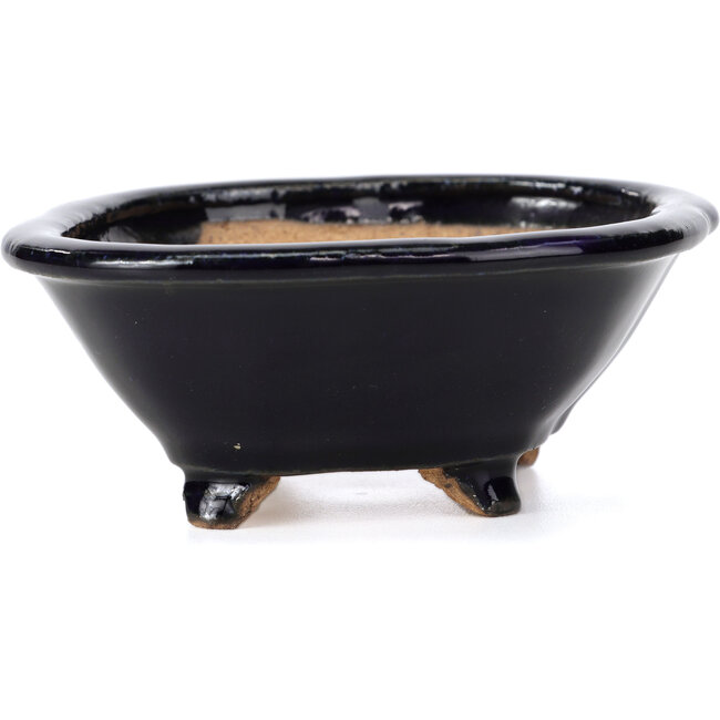 Mokko blauwe bonsaipot van Hattori - 133 x 114 x 47 mm